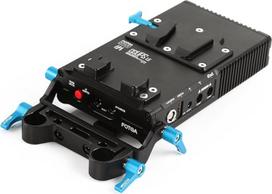 Fotga DP500III CCUPS nepertraukiamo V laikiklio plokštės maitinimo šaltinis su 15 mm bėgio strypo adapteriu Standartinė BP V baterijos plokštė, skirta "Sony A7R A7S II III GH4 GH5 GH5S BMPCC BMCC 5D2 5D3 5D4 D500 D90 FS700 vaizdo kamerai DSLR filmavimo si