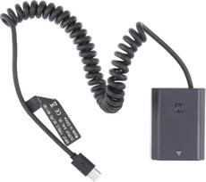 FOTGA USB-C tipo C į dekoduotą NP-FZ100 baterijos maitinimo šaltinio spyruoklinis kabelis, skirtas "Sony A9 A9II A7III A7RIII A7RIII A7SIII A7R3 A7R4 A7IV A6600 A7C A1 fotoaparatui