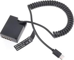 FOTGA USB-C tipo C į dekoduotą NP-W126 baterijos maitinimo šaltinio spyruoklinis kabelis, skirtas "Fujifilm XT3 XT20 XT30 XT30 XT200 X100F X100V XA3 XA5 XA7 XA10 XA20 XE3 X-Pro2 X-Pro3 HS50EXR" fotoaparatui