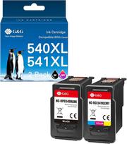 G&G rašalo kasetės suderinamos su "Canon" spausdintuvo kasetėmis 540 541 XL PG-540 CL-541, skirtomis "Canon Pixma TS5150 MG3650S MG3650 MG3650 MG3550 MG3250 MG4250 (juoda spalva)