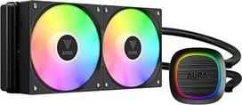 GAMDIAS 240 mm AIO CPU vandens aušintuvas Paslėptas kabelio dizainas Besisukantis siurblys MB Sync ARGB ir PWM 30 šviesos efektų Intel LGA 1700 AMD AM5/AM4 Juoda AURA