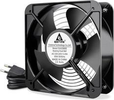 GDSTIME Ventiliatorius 230 V 200 mm x 60 mm 220 V Dvigubas rutulinis guolis 200 mm 20060 Ašinis aušinimo ventiliatorius AC 240 V bešepetėlinis 370 CFM, skirtas vėdinimo ištraukiamojo ventiliatoriaus pakeitimui