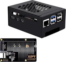 GeeekPi Metalinis korpusas su N07 M.2 NVMe SSD PCIe periferinės plokštės dugnu, skirtas Raspberry Pi 5, palaiko M.2 Key-M NVMe SSD 2230/2242/2260/2280