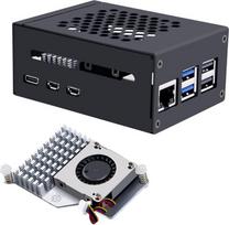 GeeekPi Raspberry Pi 5 korpusas su oficialiu aktyviu aušintuvu, palaiko PCIe M.2 NVMe SSD skydo viršų X1001 / X1000 / N04 / N05