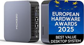 GEEKOM GT1 Mega AI mini kompiuteris su "Intel Core Ultra 9 185H" | 1TB SSD 16GB DDR5 | 6 USB prievadai | 4 x 8K ekranas | AR realaus laiko funkcija | Iš anksto įdiegta "Windows 11 Pro" mini stalinis kompiuteris
