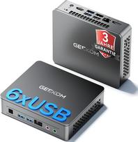 GEEKOM Tylusis mini kompiuteris "Air12 Lite" su "Intel N95", 8GB RAM, 256GB SSD, verslo biuro daugialypės terpės mini stalinis kompiuteris su paruošta naudoti "Windows 11 Pro" | 6 x USB ir 9 kontaktų prievadai | Dvigubas ekranas 4K @ 60Hz