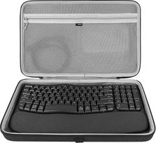 GEEKRIA kietas kelioninis dėklas klaviatūrai, suderinamas su "Logitech Wave Keys MK670 Combo/Wave Keys" belaide ergonomine klaviatūra (tamsiai pilkas)
