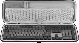 GEEKRIA klaviatūros dėklas, suderinamas su "Logitech MX Mechanical Wireless / MK955 / Signature Slim K950 / G413 SE" kietuoju kelioniniu krepšiu (tamsiai pilkas)