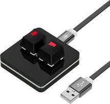 GEEKRIA RGB susitikimų garso nutildymo valdiklis, suderinamas su "Windows" ("Google Meet" programa), mikrofono nutildymas, vaizdo įrašo paleidimas / sustabdymas, mechaninė klaviatūros klaviatūra, skirtas internetinei klasei, konferencijai (juodas)