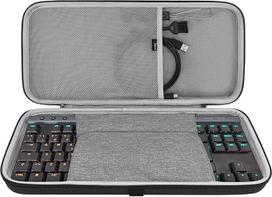 GEEKRIA Tenkeyless TKL klaviatūros dėklas, 80 % kompaktiškos 87 klavišų kompiuterio mechaninės žaidimų belaidės nešiojamos klaviatūros dėklas (plonas)