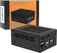 Geekworm X1301-C1 Metalinis korpusas Raspberry Pi 5 ir X1301 Hdmi to CSI-2