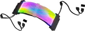 GELID SOLUTIONS "Astra RGB 24 Pin" - 24 itin ryškūs RGB šviesos diodai - dvipusis RGB apšvietimas - pagrindinės plokštės ATX jungtis - matmenys 200 x 20 x 50 cm
