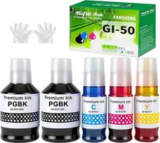 GI50 GI51 GI-50 GI-50 GI-51 rašalas, suderinamas su "Canon" GI 50 51 rašalo buteliukais, skirtais "Pixma" G1520 G1560 G2520 G2560 G3520 G3560 G2570 G1530 G5050 G7050 G605 G60 spausdintuvui (5 pakuotės 2BK/C/M/Y)