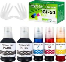 GI-50 GI-50 GI50 GI-51 GI51 rašalas suderinamas su "Canon" GI-50 GI-50 GI50 GI-51 GI51 rašalo buteliukais, skirtais G1520 G1560 G2520 G2560 G3520 G3560 G1530 G2570 G330 G330 G2570 G330 570 spausdintuvui (5 pakuotės po 2 juodos/mėlynos spalvos)
