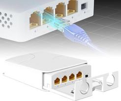 Gigabitinis PoE plėstuvas: 1000Mbps perdavimo atstumas 100 m, lauko 4 prievadų PoE jungiklis, 1PoE į 3PoE išėjimas, IEEE 802.3 af/at PoE kartotuvas, skirtas PoE injektoriui ir apsaugos kamerai, Plug & Play