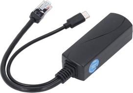 Gigabitinis PoE skirstytuvas 5 5B, 5V PoE ir USB C adapteris, atitinkantis IEEE802.3af, 1000Mbps didelės spartos maitinimo per Ethernet skirstytuvas, PoE skirstytuvas
