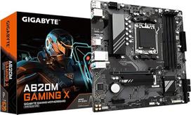 GIGABYTE A620M Gaming X pagrindinė plokštė - palaiko "AMD Ryzen 8000" procesorius, 8+2+1 fazių skaitmeninis VRM, iki 8000 MHz DDR5 (OC), 1xPCIe 4.0 M.2, GbE LAN, USB 3.2 Gen 2