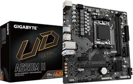 GIGABYTE A620M H pagrindinė plokštė - palaiko "AMD Ryzen 8000" procesorius, 5+2+2+2 fazių skaitmeninis VRM, iki 7200 MHz DDR5 (OC), 1xPCIe 4.0 M.2, GbE LAN, USB 3.2 Gen 1