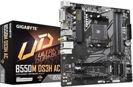 GIGABYTE B550M DS3H AC pagrindinė plokštė - "AMD Ryzen 5000" procesoriai, 5+3 fazių VRM, iki 4733 MHz DDR4, 1xPCIe 4.0 + 1xPCIe 3.0 M.2, "Wi-Fi 5", 1GbE LAN, USB 3.2 Gen 1