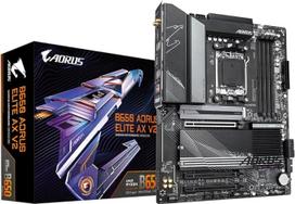 GIGABYTE B650 AORUS Elite AX V2 pagrindinė plokštė - AMD Ryzen 9000 serijos, 12+2+2 fazių VRM, iki 8000 MHz DDR5 (OC), 1xPCIe 5.0 + 2xPCIe 4.0 M.2, 2.5GbE LAN, WiFi 6E, USB 3.2 Gen 2
