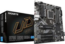 GIGABYTE B760 DS3H DDR4 pagrindinė plokštė - palaiko "Intel Core" 14 kartos procesorius, 18+2+1 fazių skaitmeninis VRM, iki 5333 MHz DDR4 (OC), 2xPCIe 4.0 M.2, GbE LAN, USB 3.2 Gen 2