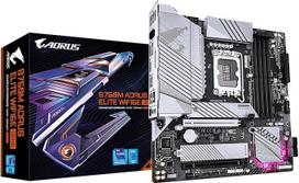 GIGABYTE B760M AORUS Elite WIFI6E GEN5 pagrindinė plokštė - palaiko 14 kartos "Intel Core" procesorius, 12+1+1 fazių skaitmeninis VRM, iki 5600 MHz DDR5, 2x PCIe 4.0 M.2, "Wi-Fi 6E", 2,5GbE LAN