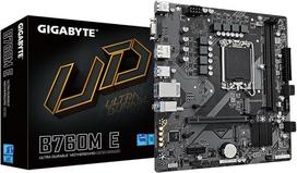 GIGABYTE B760M E pagrindinė plokštė - palaiko 14 kartos "Intel Core" procesorius, 6+1+1 fazių VRM, iki 7200 MHz DDR5 (OC), 2xPCIe 4.0 M.2, 1GbE LAN, USB 3.2 Gen 1