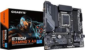 GIGABYTE B760M Gaming X AX pagrindinė plokštė - palaiko "Intel Core 14th Gen" procesorius, 8+1+1 fazių VRM, iki 7600 MHz DDR5, 2xPCIe 4.0 M.2, "Wi-Fi 6E", 2.5GbE LAN, USB 3.2 Gen 2