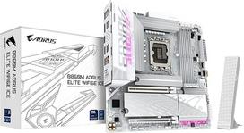 GIGABYTE B860M AORUS Elite WF6E Ice pagrindinė plokštė - "Intel Core Ultra" procesoriai, 12+1+2+1 fazių VRM, iki 9200 MHz DDR5, 1xPCIe 5.0 + 2xPCIe 4.0 M.2, 2,5GbE LAN, WiFi 6E, USB 4