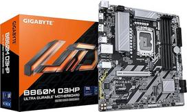 GIGABYTE B860M D3HP pagrindinė plokštė - "Intel Core Ultra" procesoriai, 4+1+2+1 fazių VRM, iki 9066 MHz DDR5, 2xPCIe 4.0 M.2, GbE LAN, USB 3.2 Gen 1