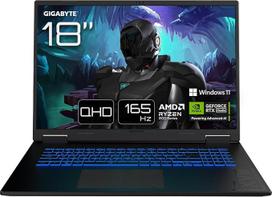 GIGABYTE Gaming A18 nešiojamasis kompiuteris - 18 colių, 165 Hz WQXGA, "AMD Ryzen 7 260", RTX 5060, 32GB DDR5 5600 MHz, 1 TB SSD Gen4, "Windows 11 Home", 2 metų garantija, "Dolby Atmos", "Gaming A18" 3VHK3FRC64SH