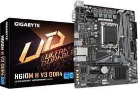 GIGABYTE H610M H V3 DDR4 pagrindinė plokštė - palaiko 14-ąjį "Intel Core" procesorių, 4+1+1+1 hibridinių fazių skaitmeninis VRM, iki 3200 MHz DDR4, 1xPCIe 3.0 M.2, GbE LAN, USB 3.2 Gen 1