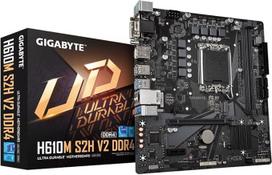 GIGABYTE H610M S2H V2 DDR4 pagrindinė plokštė - palaiko 14-ąjį "Intel Core" procesorių, 6+1+1+1 hibridinių fazių skaitmeninis VRM, iki 3200 MHz DDR4 (OC), 1xPCIe 3.0 M.2, GbE LAN, USB 3.2 Gen 1
