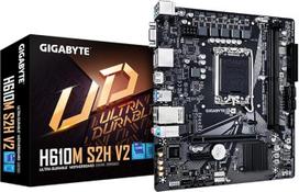 GIGABYTE H610M S2H V2 pagrindinė plokštė - palaiko "Intel Core" 14-os kartos procesorius, 4+1+1+1 hibridinės fazės skaitmeninis VRM, iki 5600 MHz DDR5, 1xPCIe 3.0 M.2, GbE LAN, USB 3.2 Gen 1