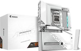 GIGABYTE X870 AORUS Stealth Ice motininė plokštė - palaiko AMD Ryzen 9000 procesorius, skaitmeninis 16+2+2 fazių VRM, iki 8200 MHz DDR5 (OC), 2 x PCIe 5.0 + 2 x PCIe 4.0, "Wi-Fi 7", 5GbE LAN, USB 4