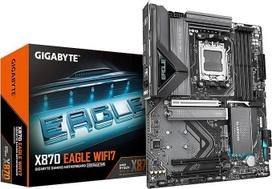 GIGABYTE X870 Eagle WIFI7 pagrindinė plokštė - palaiko AMD Ryzen 9000 procesorius, 14+2+2 fazių VRM, iki 8000 MHz DDR5 (OC), 1xPCIe 5.0, "Wi-Fi 7", 2.5GbE LAN, USB 4