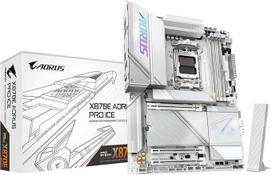 GIGABYTE X870E AORUS PRO Ice AM5 LGA 1718, ATX, DDR5, 4X M.2, PCIe 5.0, USB4, "Wi-Fi 7", 2.5GbE LAN, EZ-Latch, Q-Flash