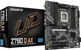 GIGABYTE Z790 D AX pagrindinė plokštė - palaiko "Intel Core" 14 kartos procesorius, 12+1+1+1 fazių skaitmeninis VRM, iki 7600 MHz DDR5 (OC), 3xPCIe 4.0 M.2, "Wi-Fi 6E", 2,5GbE LAN, USB 3.2 Gen 2