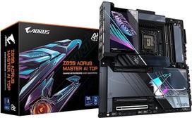 GIGABYTE Z890 AORUS Master AI TOP pagrindinė plokštė - palaiko "Intel Core Ultra" (2 serijos) procesorius, 20+1+2 fazių VRM, iki 9500 MHz DDR5 (OC), PCIe 5.0 M.2, "Wi-Fi 7", "Thunderbolt 4