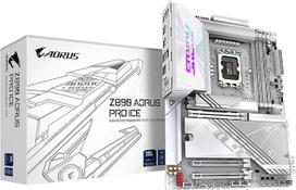 GIGABYTE Z890 AORUS PRO Ice pagrindinė plokštė - palaiko "Intel Core Ultra" (2 serijos) procesorius, 16+1+2 fazių VRM, iki 9500 MHz DDR5 (OC), 1xPCIe 5.0 + 4xPCIe 4.0, "Wi-Fi 7", 5GbE LAN, "Thunderbolt 4
