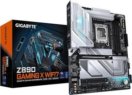 GIGABYTE Z890 Gaming X WIFI7 pagrindinė plokštė - palaiko "Intel Core Ultra" (2 serijos) procesorius, 16+1+2 fazių VRM, iki 8800 MHz DDR5 (OC), 1xPCIe 5.0 + 3xPCIe 4.0, "Wi-Fi 7", 2,5GbE LAN, "Thunderbolt 4