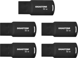 GIGASTONE 32GB "Student Friendly Flash" atmintinė (5 vnt.) V70 USB 2.0, didelės spartos, itin lengva, su raktų pakabuku, duomenų saugykla, atsarginė kopija, skirta kompiuteriui, kompiuteriui, televizoriui ir automobiliui - juoda