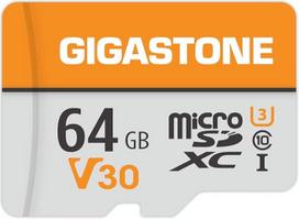 GIGASTONE 64GB "Micro-SD" kortelė, V30 4K vaizdo įrašai, peržiūra, peržiūra su kamera, prietaisų kamera, fotoaparatas, 95MB/s MicroSDXC-Speicherkarte UHS-I Klasse 10, su adapteriu