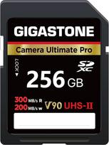 GIGASTONE UHS-II V90 256GB SD kortelė, "Camera Ultimate Pro", iki 300/200MB/s, U3 SDXC 4K Ultra HD UHD vaizdo įrašas DSLR "Canon", pridedamas 1 mini dėklas
