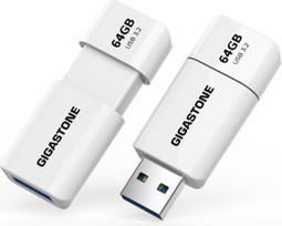Gigastone Z60 64GB 2 pakuotės USB 3.1 atmintinė iki 120MB/s, skirta muzikai, televizoriui, vaizdo įrašams ir išorinei duomenų saugyklai, USB atmintinė su rašikliu, skirta išmaniajam telefonui ir kompiuteriui