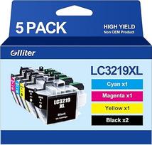 Glliter LC3219XL kasetės Brother LC3219XL LC3217 suderinamos su Brother MFC-J5330DW kasetėmis Brother MFC-J5335DW MFC-J5730DW MFC-J5930DW MFC-J6530DW MFC-J6930DW MFC-J6935DW (5 vnt.)