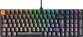 Glorious Gaming GMMK 2 Full Size (96%) - Mechaninė žaidimų klaviatūra, aliuminio apkaustai, anpassbar, Doubleshot-Kappen, Glorious Fox Schalter, skoninga RGB, Ispaniškas QWERTY išdėstymas - Schwarz