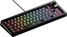 Glorious Gaming GMMK 3 PRO Barebones: Tastaturset mit Knopf, anpassbares modulares Aluminiumgehäuse & Dichtungssystem, Hot-Swap 65 % Tastatur, Schalldämmung, Alu-Schalterplatte, ISO / EU - Schwarz