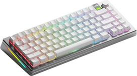 Glorious Gaming GMMK 3 PRO: (Bluetooth ir 2,4 GHz), Hot-Swap (MX-Schalter), aliuminio dangtelis ir apšvietimo sistema, Doubleshot-Tastenkappen, TKL 75 %, USA QWERTY - Silber