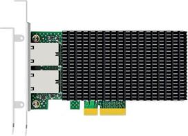 GLOTRENDS ST7368 2 prievadų 10Gb RJ45 Ethernet tinklo plokštė su "Intel X550" valdikliu, PCIE 3.0 X4 Schnittstelle, palaiko "Windows 11/10/Windows Server/Linux/ESX/VMware ESXi(Netinka "Mac OS")
